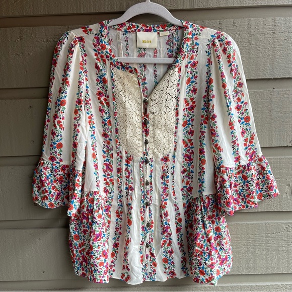 Anthropologie Maeve Hiver Floral Blouse - Picture 2 of 8